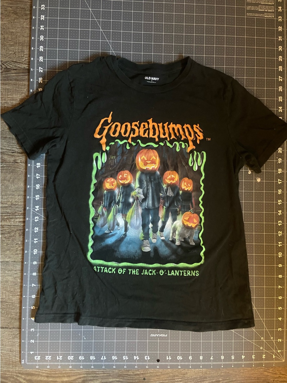 Old Navy Black Goosebumps 'Attack of the Jack-O'-Lanterns' Graphic Tee